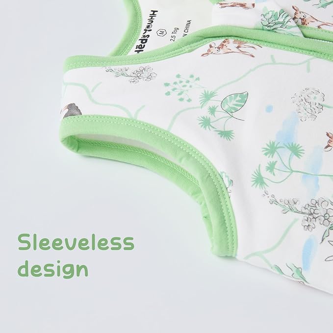 Baby Sleeping Bag 2.5 TOG Cotton Winter Sleep Sack for Newborn babies, Unisex Baby Wearable Blanket with Animal Patterns, Panda, L