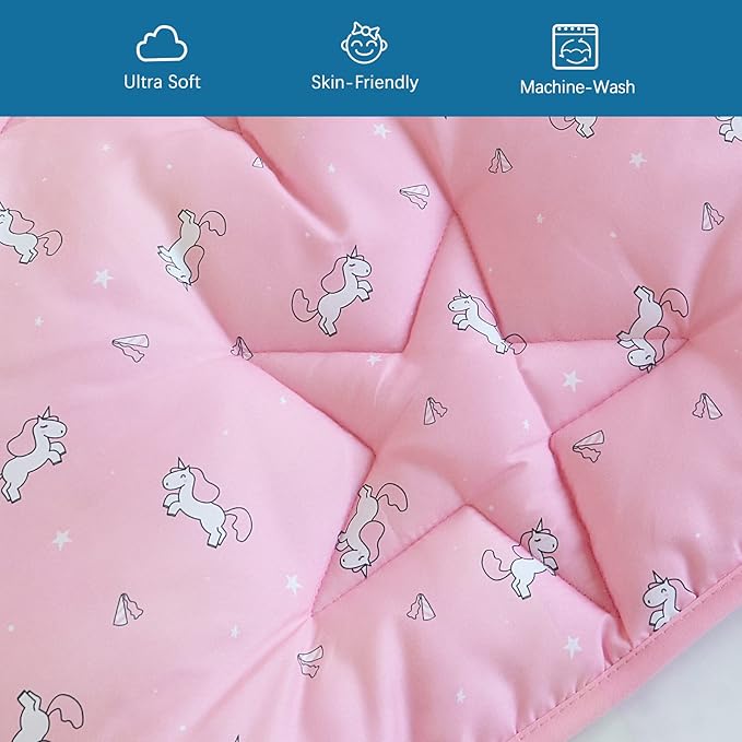 SPRINGSPIRIT Baby Play Mats for Floor, 59x59 Inch Thicker and Larger Soft Foam Playmats for Babies and Toddlers, Foldable Washable Baby Playpen Mat, Pink