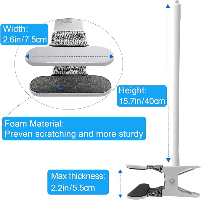 Baby Monitor Mount Compatible with Babysense HD S2/ V43 Monitor and Other Baby Monitor with 1/4 Threaded Hole 15.7 inches Flexible Clip Clamp Mount Long Gooseneck Arm