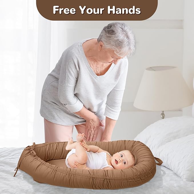 Baby Lounger, Infant Lounger for Newborn,Portable Baby Nest Cover Breathable & Soft, Newborn Essentials