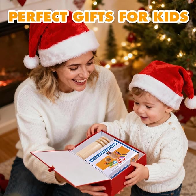 Wooden Montessori Toys for 1, 2,3 Year Old: 4 in 1 Fine Motor Skills Juguetes, Learning Color Matching Sorting Sensory - for Toddlers 15,18,24 Month