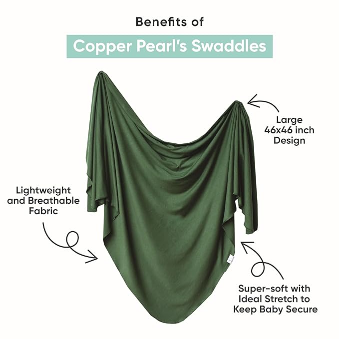 Copper Pearl Baby Swaddle Blanket - Premium Knit Baby Blanket, Large Soft Stretchy Receiving Blankets for Baby Boy and Girl, Swaddles for Newborn, Infant, and Toddler (Solar)