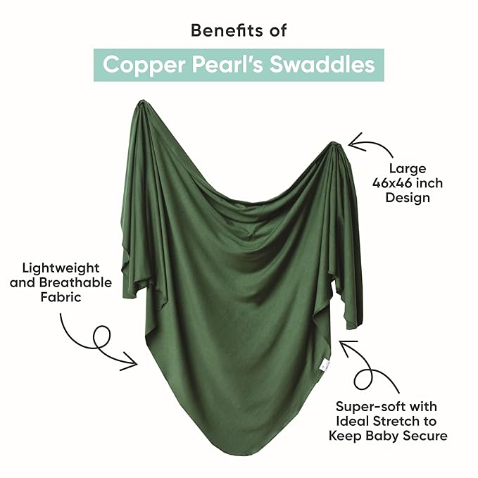 Copper Pearl Baby Swaddle Blanket - Premium Knit Baby Blanket, Large Soft Stretchy Receiving Blankets for Baby Boy and Girl, Swaddles for Newborn, Infant, and Toddler (Rose)