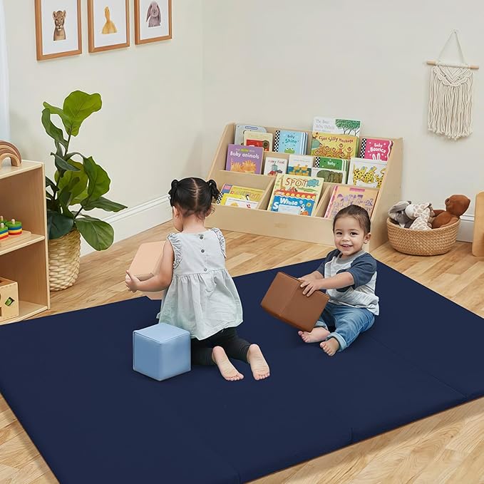 MeMoreCool Kids Floor Futon Mattress, Play Mat Muscle Mat Large 6x4 FT, Thicken Foam Tatami Mattress for Children Play Area, Foldable Sleeping Crawling Pad for Playroom