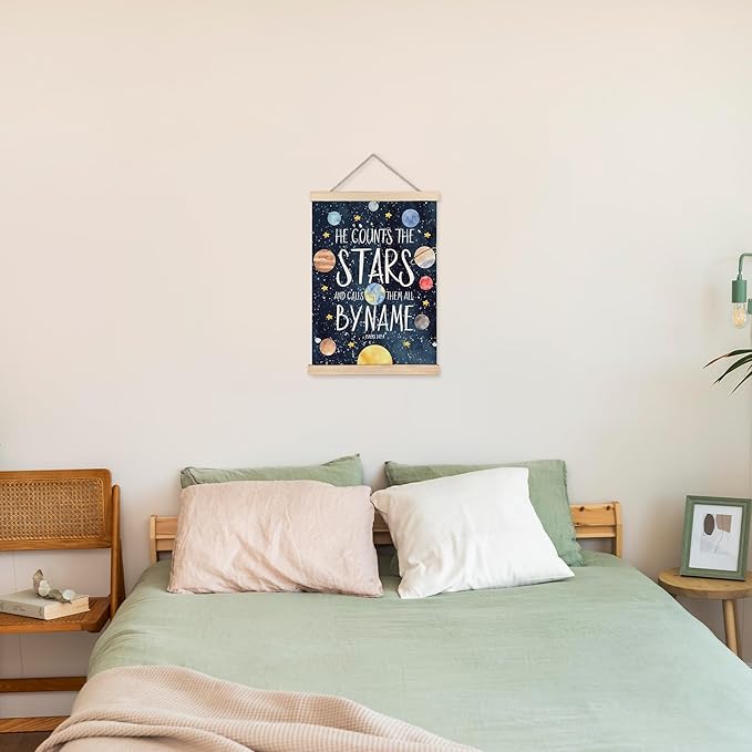 URLLUAE Solar System Poster Hanger Frame, Space Nursery Decor,Space Wall Art,Outer Solar System for Kids Room Decor for Boys Room,12x16 Inches