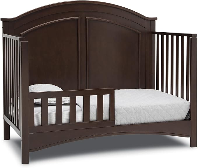 Delta Children Perry 6-in-1 Convertible Crib - Greenguard Gold Certified, Walnut Espresso