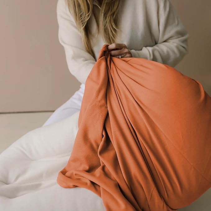 Baby Lounger for Newborn - Snuggle Cozy Me Lounger | Breathable Soft Cotton, 0-24 Months Portable Playtime Baby Nest, Newborn Baby Essentials Gifts- Orange (1 Lounger + 1 Cover)