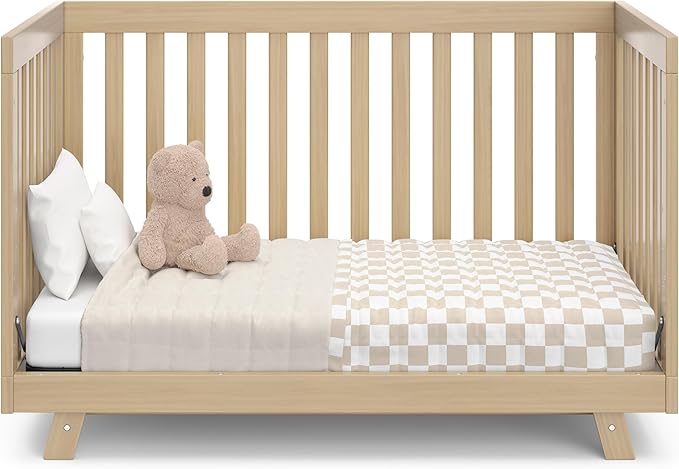 Storkcraft Beckett 3-in-1 Convertible Crib (Driftwood) – GREENGUARD Gold Certified, Fits Standard Crib Mattress, Converts to Toddler Bed and Daybed, 4 Mattress Heights, Grow-with-Me Design