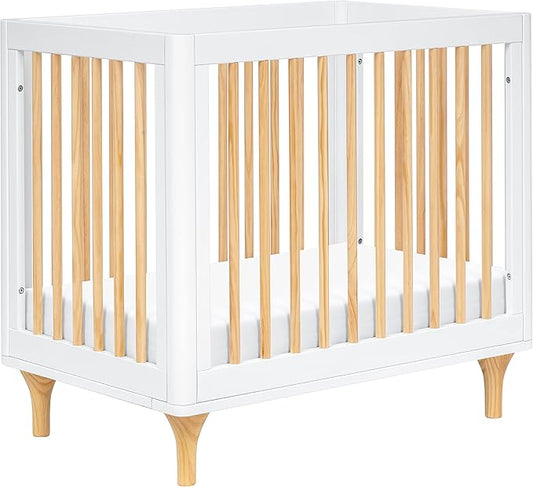 Babyletto Lolly 4-in-1 Mini Crib Convertible to Mini Wooden Toddler Bed, Daybed & Twin-Size Bed - GREENGUARD Gold Certified - Made of 100% Solid Wood - Includes Toddler Conversion Kit - Washed Natural