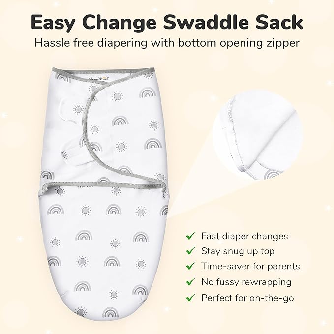 Mama Cheetah Baby Swaddle Blanket with Zipper, Newborn Swaddle Sack, Baby Swaddles Sleep Sack 0-3 Months, Baby Swaddle Wrap for Baby Boy & Baby Girl, 3-Pack