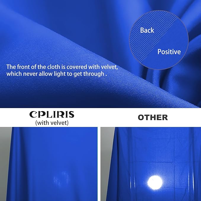 10x12ft Royal Blue Screen Backdrop for Photography, Large Seamless Polyester Fabric Royal Blue Photo Backdrop Curtain for Portrait Photoshoot Video Shooting