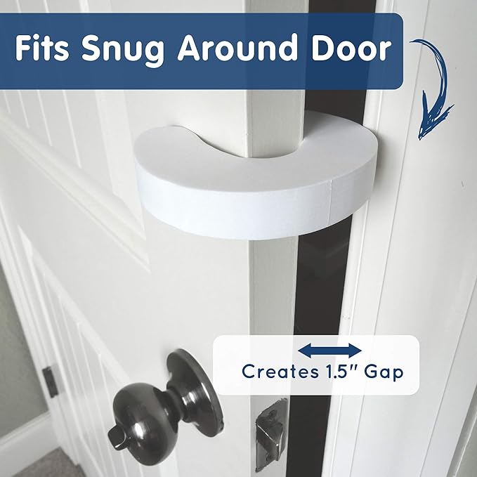 Wittle Door Pinch Guard - 6pk. Baby Proof Door Stopper with Soft & Durable Foam - Keeps Doors from Slamming, Prevents Finger Pinch Injuries, and Child or Pet from Getting Locked in Room