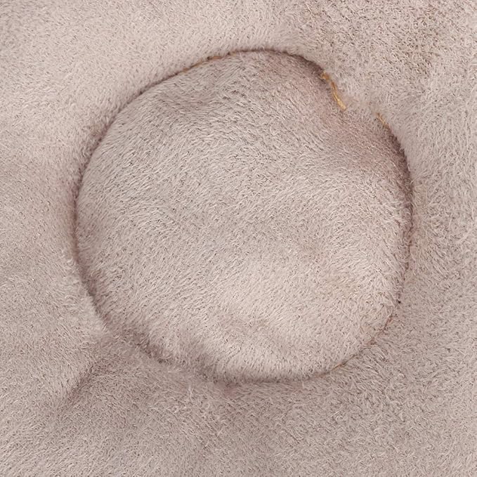 Estink Newborn Photography Posing Pillow, 2PCS Flannel Baby Round Shape Pillow DIY Newborn Professional Photography Props Photography Auxiliary Props Baby Pillow Props, Cream
