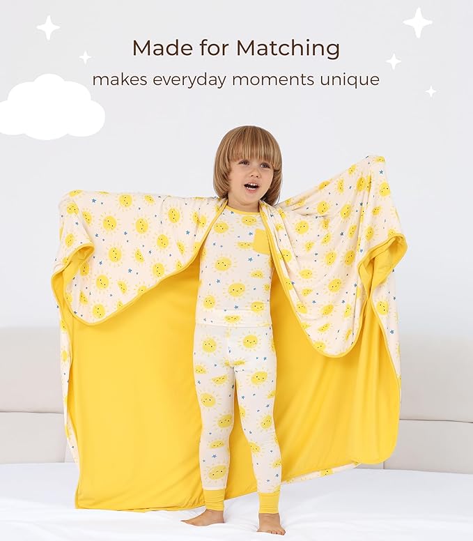Premium Baby Blankets, Soft Viscose from Bamboo Blanket for Boys and Girls, Nursery Crib Bedding Quilt for Newborn and Toddler, Cooling for Hot Sleepers, 50'' x 50'' Sun