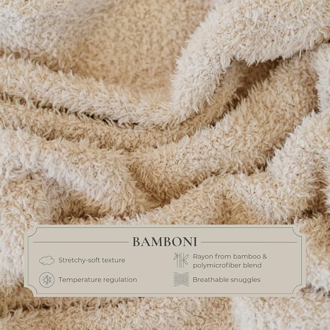 SARANONI Bamboni Luxury Baby Blanket | Cozy & Soft Plush Receiving Blankets | Perfect for Girls & Infant Baby Boy Blankets | Light Pink - 30” x 40”