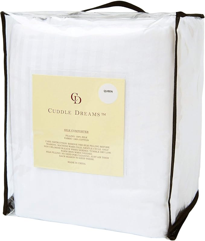 CUDDLE DREAMS Silk Comforter for Winter, 100% Long-Strand Silk Filling, Natural & Breathable (Full Size)