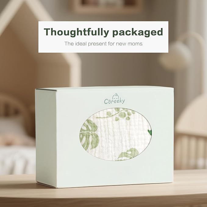 Muslin Bedside Sleeper Bassinet Fitted Sheets, 3 Pack Cotton Baby Sheet for Boys & Girls, Soft, Compatible with Baby Delight, Dream On Me, AMKE and Other Rectangle Mattress (Leaf Green)