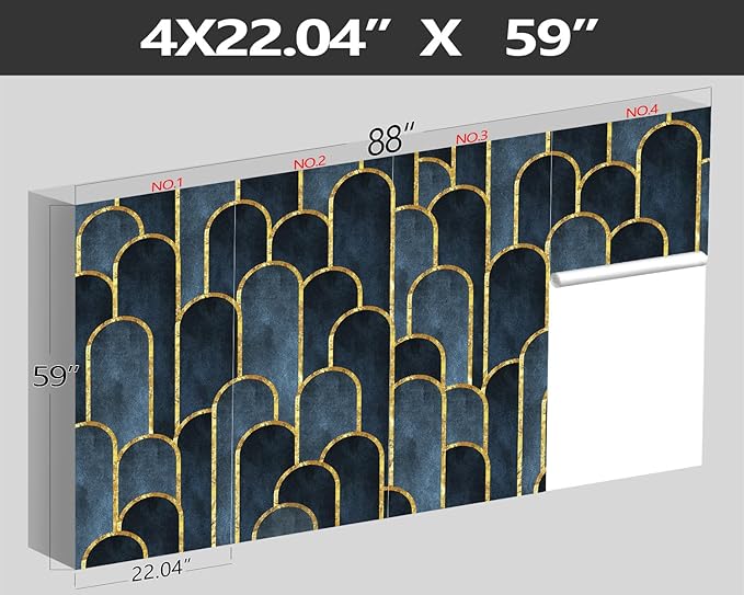XMPMBM-Gold Geometrical Textured Fabric Wallpaper Abstraction Dark line Living Room Bedroom Bathroom Wall Mural-W 88" X H 59"（36 Square Foot）