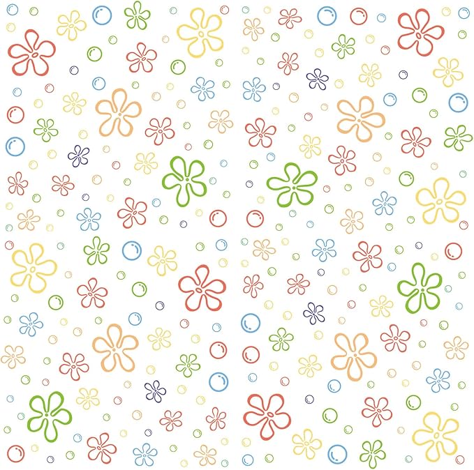 245 PCS Flowers Bubbles Wall Decals Under The Sea Wall Sticker - Ocean Decor, Bathroom Stickers, Kids Wall Decals, Easy Peel and Stick, Removable, Waterproof, Anti-Fading