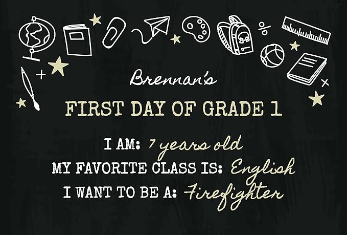 STAPLES - Personalized Semi-Gloss Poster - 36W" x 24L" Custom Print - Ideal for Home or Office Décor (School Chalkboard)