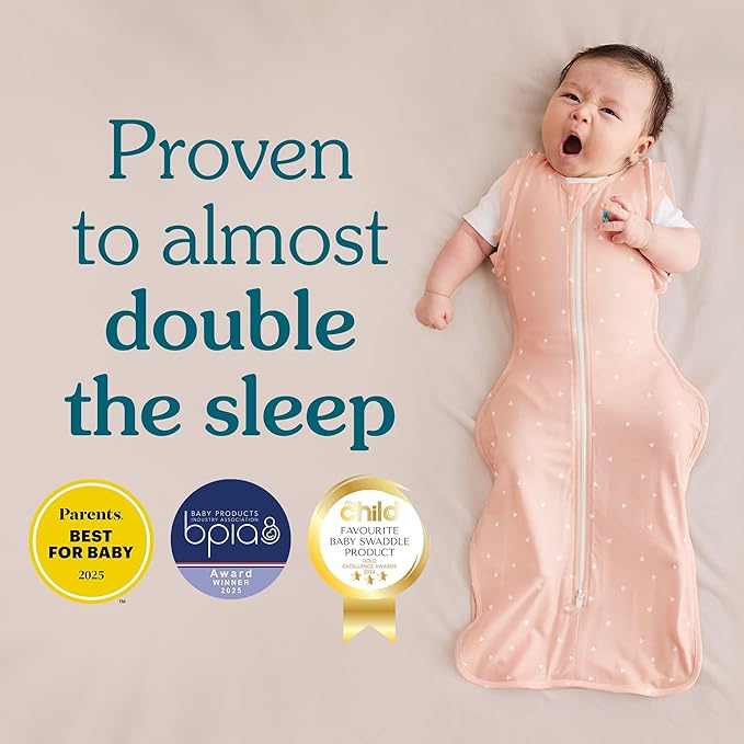 Love to Dream Swaddle UP, Baby Sleep Sack, Self-Soothing Swaddles for Newborns, Improves Sleep, Snug Fit Helps Calm Startle Reflex, Newborn Essentials for Baby, 8-13 lbs, Gray Stardust