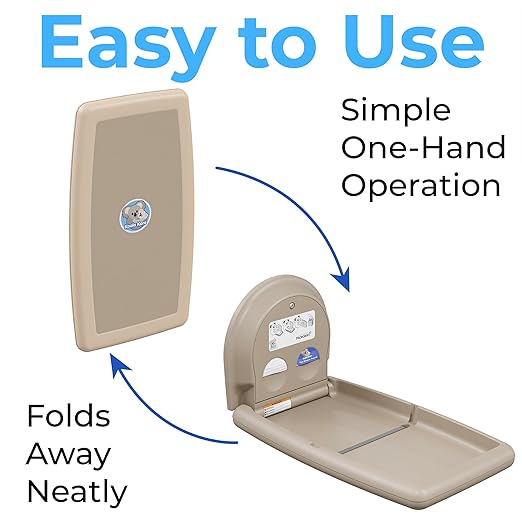 Koala Kare Surface-Mounted Vertical Baby Changing Station, Model KB301-00 (Beige)