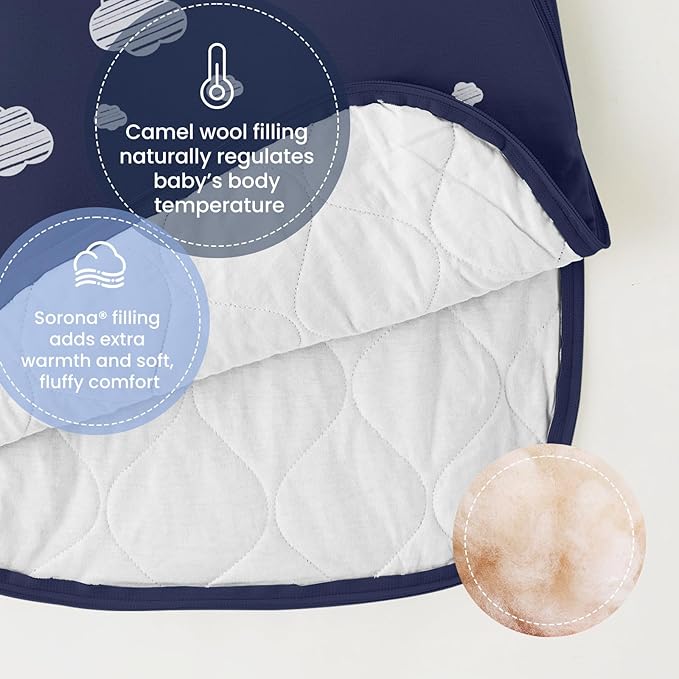 kaiya baby Unisex Sleeping Bag for Babies and Toddlers 2.5 Tog Sleep Sack, Long Sleeve Sleep Sack, Wearable Blanket Baby