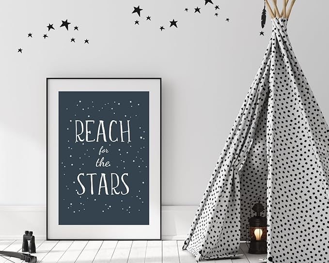 VUVUKU Space Themed Nursery For Baby Boy Print Decor Art Kids Room Wall Prints