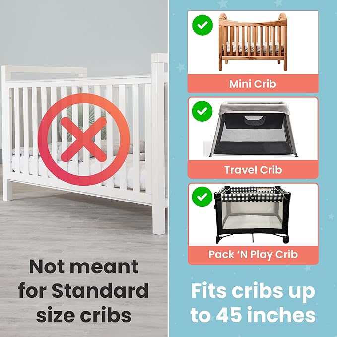 TinyTrek Baby Crib Tent - Breathable Crib Canopy Blackout Tent w/Hanging Toy, Travel Bag for Toddler Blackout Pack N Play Cover - On The Go Dome, Safety Baby Camping Kid Sleep Pod for Indoor Outdoor