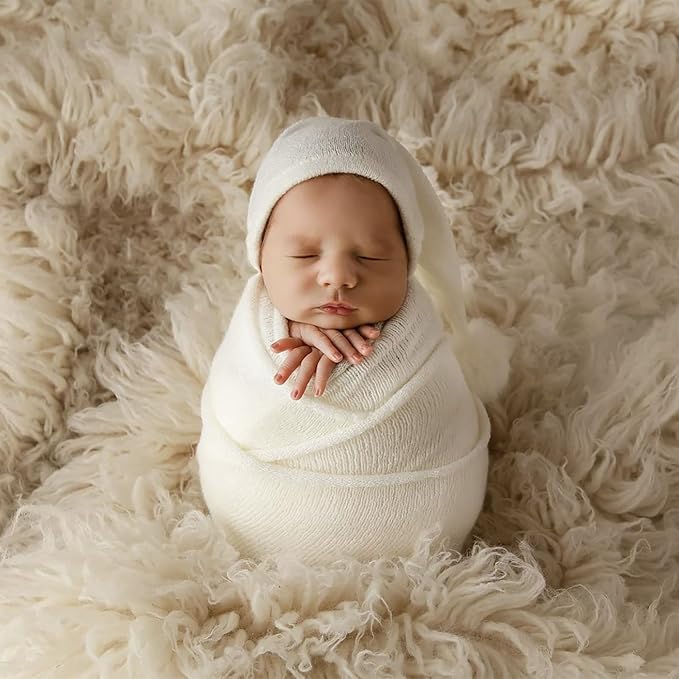 Newborn Photography Props Swaddle Newborn Wraps for Baby Boys Girls Infant Baby Photo Props Shoot Stretch Blanket