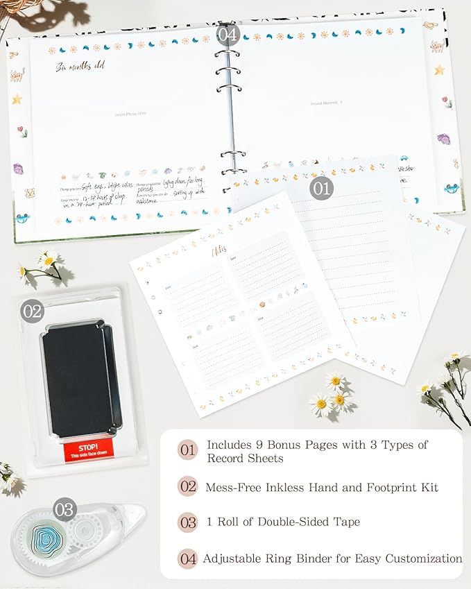 Baby Memory Book for Boy or Girl - Hardcover Keepsake Journal to Record Milestones & Photos from Pregnancy to Fifth Birthday | Perfect Present for New Parents | Gender Neutral Nursery Design