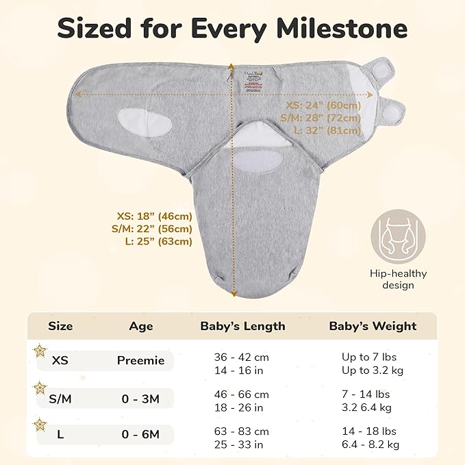 Mama Cheetah Preemie Swaddle Sack, Organic Swaddling Sleep Sacks for Preemies, Swaddle Blanket Wrap, Easy Swaddles for Premature Baby Girl 4-7 lbs, Newborn Essentials, 4-Pack