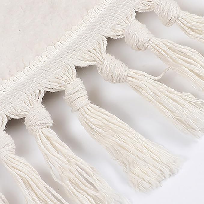 Rainbow Tassels Soft Area Rug for Girls Kids Room Washable Artificial Wool Bedroom Living Room, Kid Round Carpet Rainbow Pattern, Non-Slip Indoor Floor Carpet Home Decor, 4 Feet