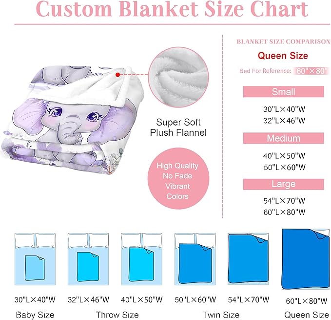 Personalized Baby Blanket with Name, Custom Name Blanket for Kids Soft Flanne Blankets in Easter Personalized Baby Gifts for Infant Newborn Shower (Rainbow-1)