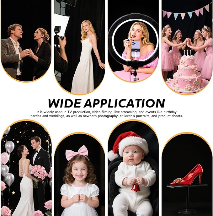 YSKE-Y2 Heavy Duty Photo Backdrop, 10x8ft Black Seamless Fabric Background Photography Backdrop Curtain Screen for Photoshoot Video Studio Party