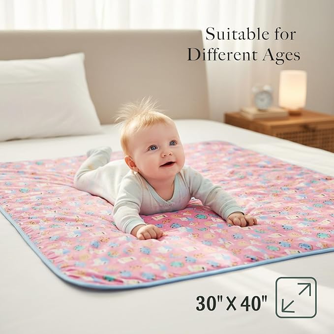 Supersoft Baby Blankets for Girls Boys, Rayon Made from Bamboo Baby Quilt - Breathable & Hypoallergenic Blanket for Bedding Crib Stroller 30"x40" (Pink Dessert)