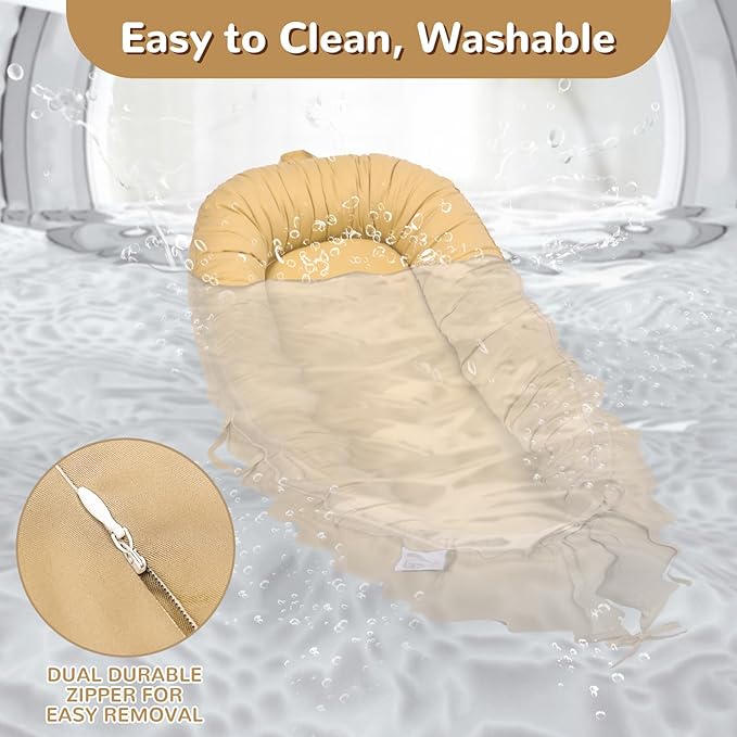 Baby Lounger, Infant Lounger for Newborn,Portable Baby Nest Cover Breathable & Soft, Newborn Essentials
