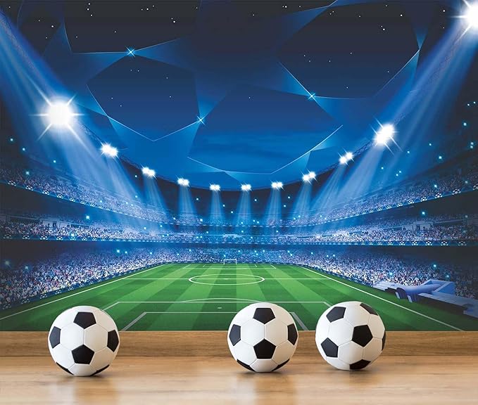 Soccer Stadium Wallpaper Mural Large Art Wall Background Painting for Soccer Hall Bedroom Living Room