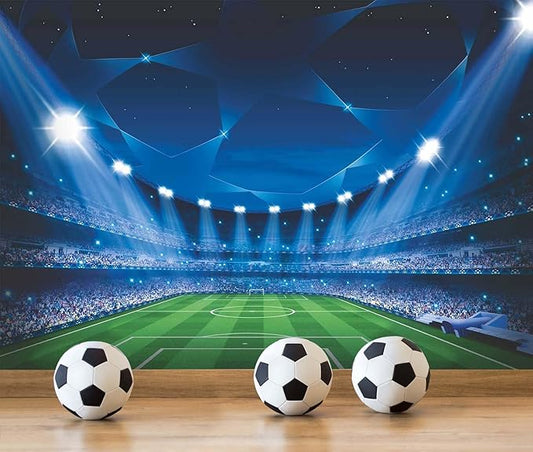 Soccer Stadium Wallpaper Mural Large Art Wall Background Painting for Soccer Hall Bedroom Living Room
