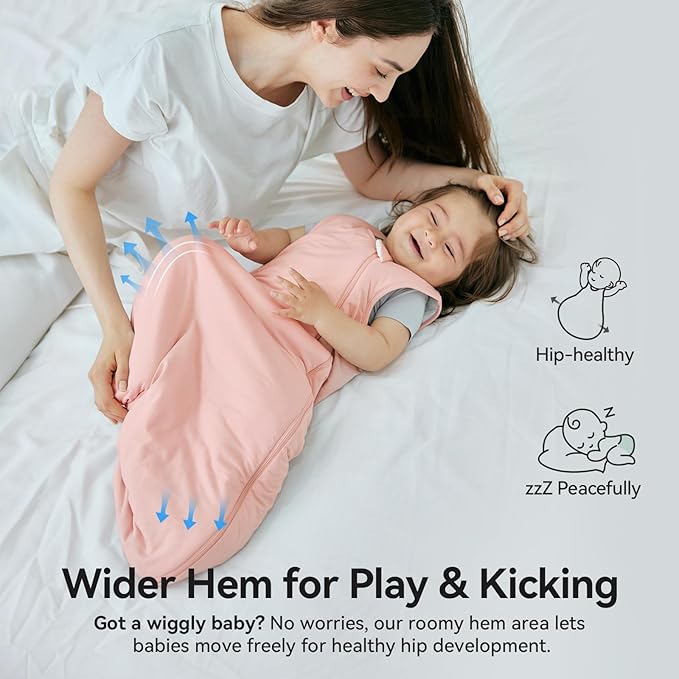 Rayon Made from Bamboo Sleep Sack 18-24 Months 2.5 Tog Winter Supersoft Toddler Sleep Sack 2t for Unisex Girl Boy Thick Warm Baby Sleeping Bag 2-Way Zipper Baby Wearable Blanket