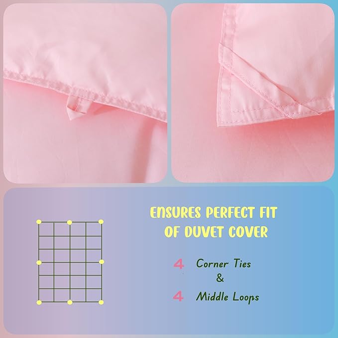 Baby Crib Comforter/Duvet/Blanket All Season 100% Natural White Goose Down Filled,Noiseless 500 Thread Count 100% Cotton Fabric 750+Fill Power (Pink, 45x60in)