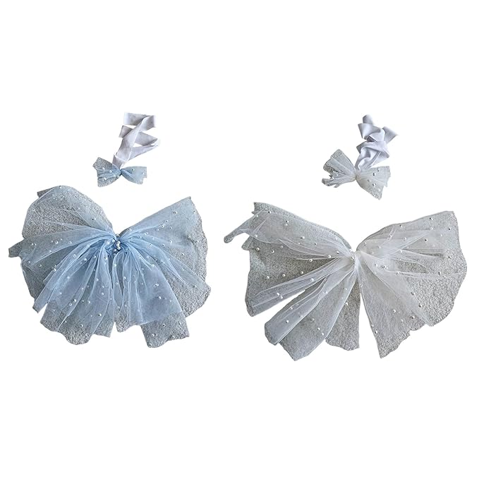 Baby Photo Props Beaded Headband Bowknot Wing PhotoPosing Props Newborn Photography Accessories 2PCS Newborn Girl