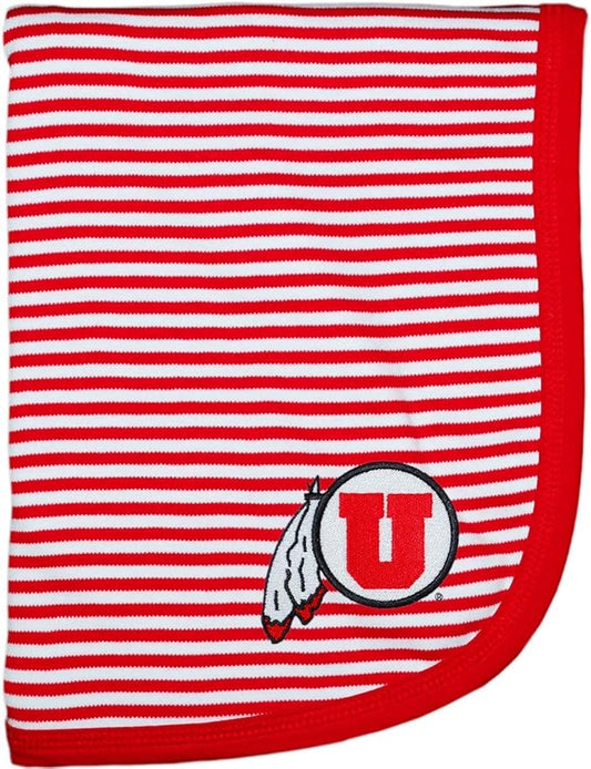 Creative Knitwear University of Utah Striped Baby and Toddler Blanket