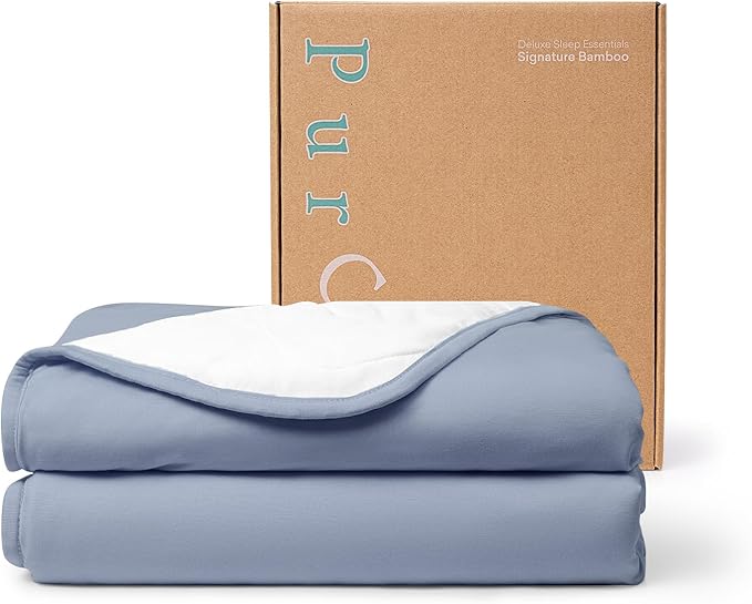 PurComfy Supersoft Baby Blanket, Premium Bamboo Viscose Baby Quilt, Hypoallergenic and Breathable, for Newborns, 33"×33"