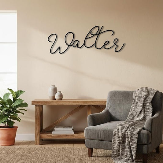 Custom Metal Words - Fine Elegant Handwritten Name Sign - Custom Name Sign Baby - Delicate Laser Cut Script Wall Art for Baby Name, Wedding & Luxury Home Decoration Gift
