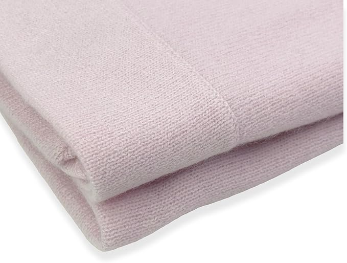 Jet&Bo BABY 100% Cashmere Baby Blanket Luxe Knit Design in Pink - 32" x 40" - Ultra Soft, Hypoallergenic & Temperature Regulating - Gift Box and Card Included
