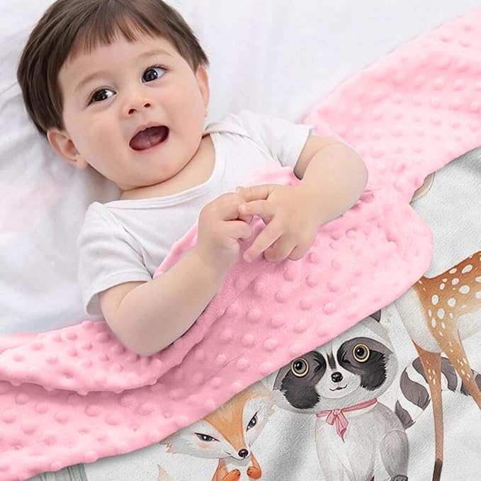 Personalized Baby Blankets for Boys Girls, Custom Name Rose Animal Baby Blanket, Soft Receiving Blanket for Newborns and Toddlers, Ideal for Baby Showers and Nursery Decor