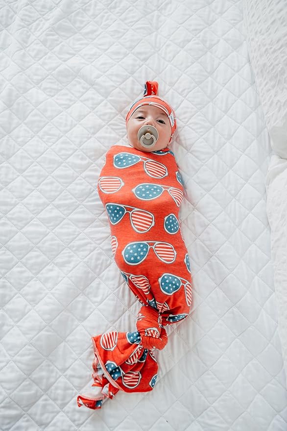 Copper Pearl Baby Swaddle Blanket - Premium Knit Baby Blanket, Large Soft Stretchy Receiving Blankets for Baby Boy and Girl, Swaddles for Newborn, Infant, and Toddler (Spangled)
