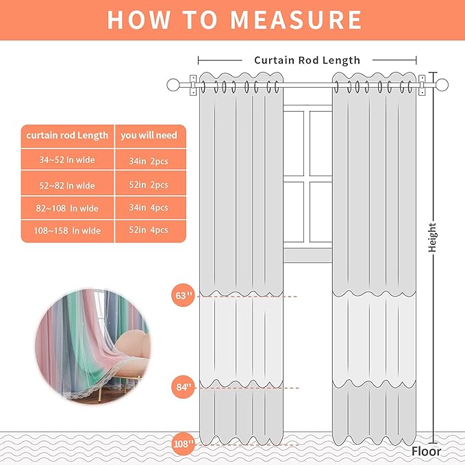 XiDi Pink Grey Green Girls Curtains for Bedroom Rainbow Blackout Curtains for Kitchen Cafe Window Room Darkening Kids Childs Nurser Room Wall Decor Grommet 63 Inches Long 52 inches Wide 2 Panels Set