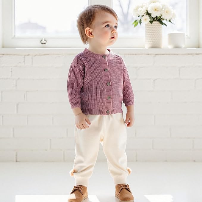 Newborn Baby Boy Girl Knit Sweater Cardigan Winter Warm Button Down Sweatshirt Top Outfit Cute Infant Fall Clothes